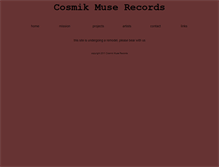Tablet Screenshot of cosmikmuse.com